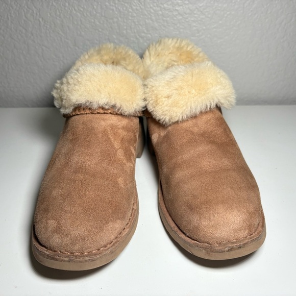 UGG Mckay Chestnut Suede Sheepskin Ankle Boots Booties Size US 8.5 Women - Picture 13 of 16